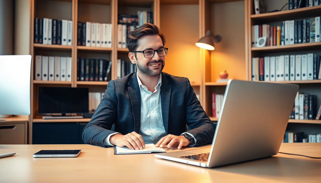 Headhunter IT beim Arbeiten in einem modernen Büro.