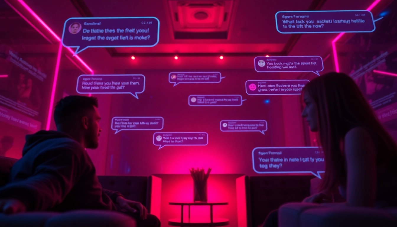Engaging visual of a digital chat interface showcasing playful conversations in a porn ai chat environment.