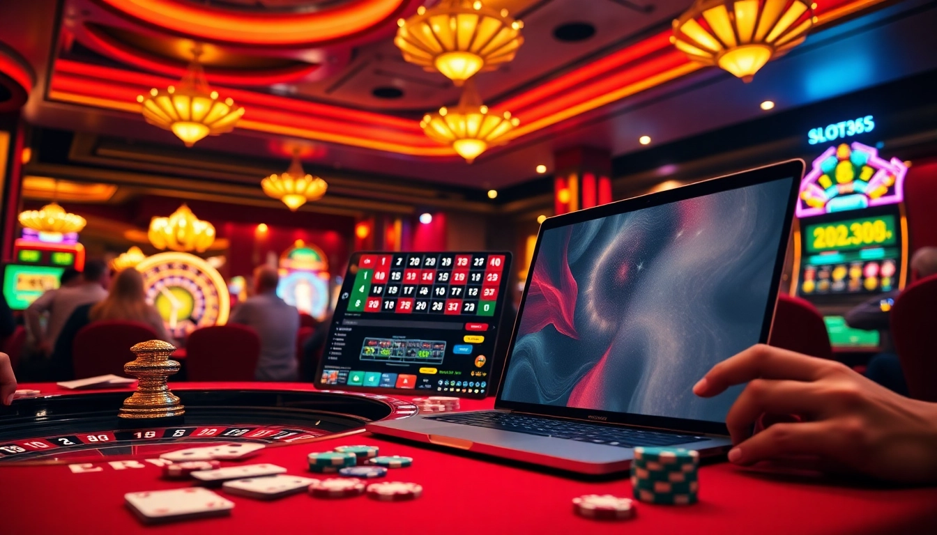 Experience thrilling gameplay at slot365 with vibrant casino visuals and exciting gaming interfaces.