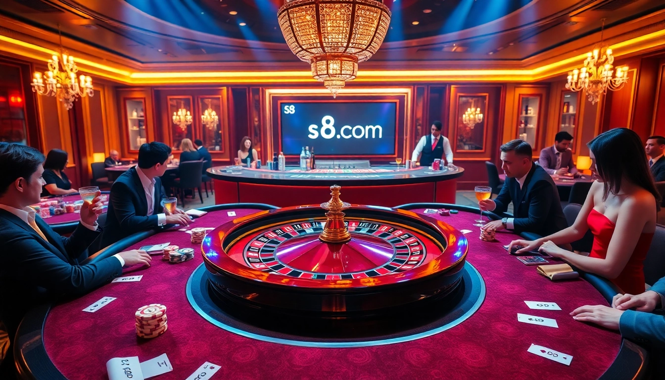 Experience thrilling gameplay at s8.com, featuring casino tables and excitement.