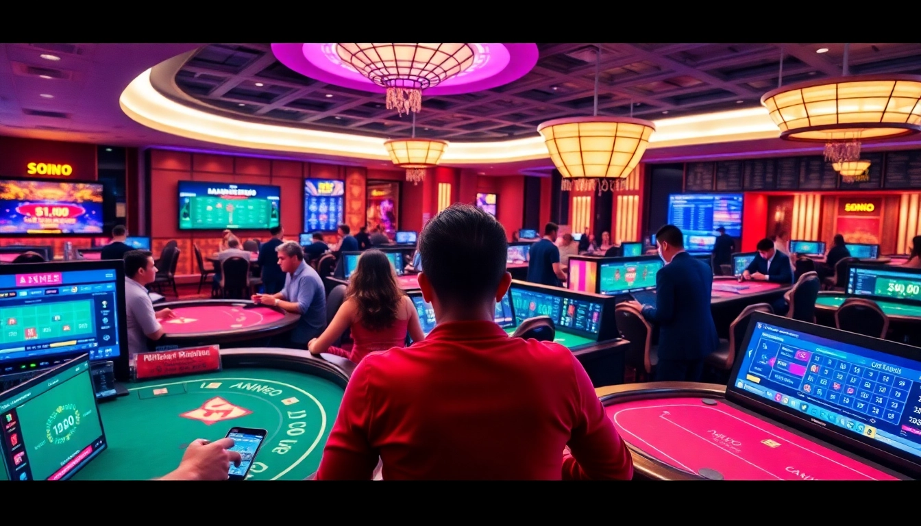 Lucky88 đăng nhập screen showcasing users in an engaging online casino environment.