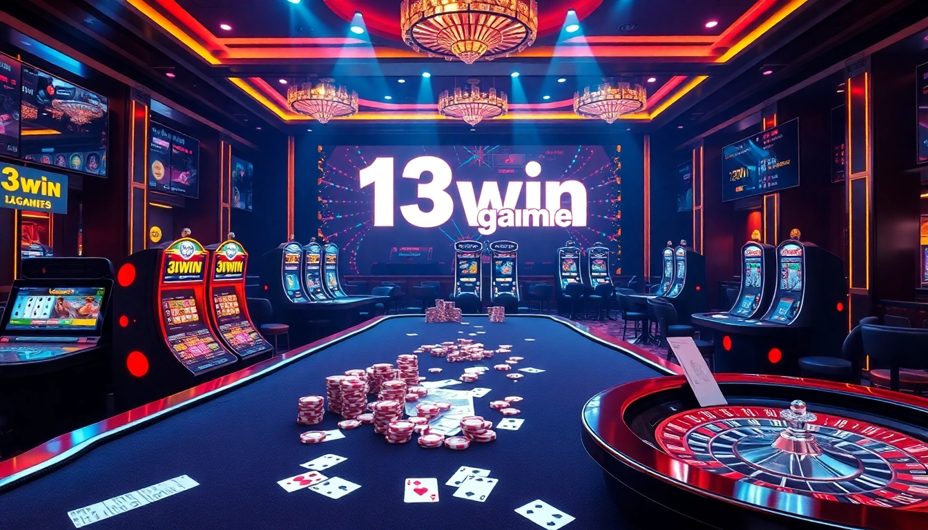 Experience the excitement of 13win game at this vibrant online casino with luxurious tables and dynamic gaming.