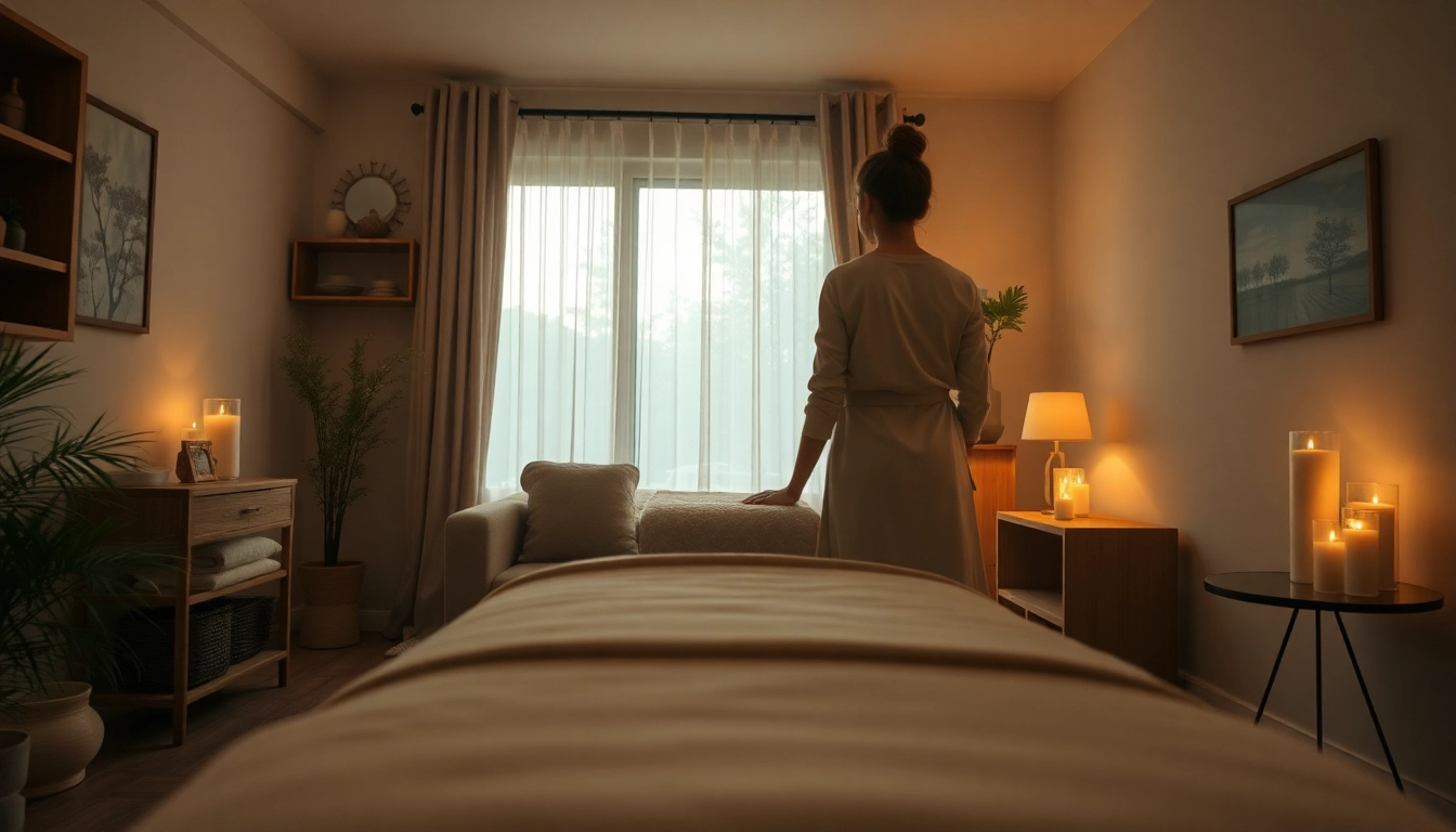 편안한 요소가 있는 아늑한 가정 환경 속 Relaxing 오산출장마사지 세팅