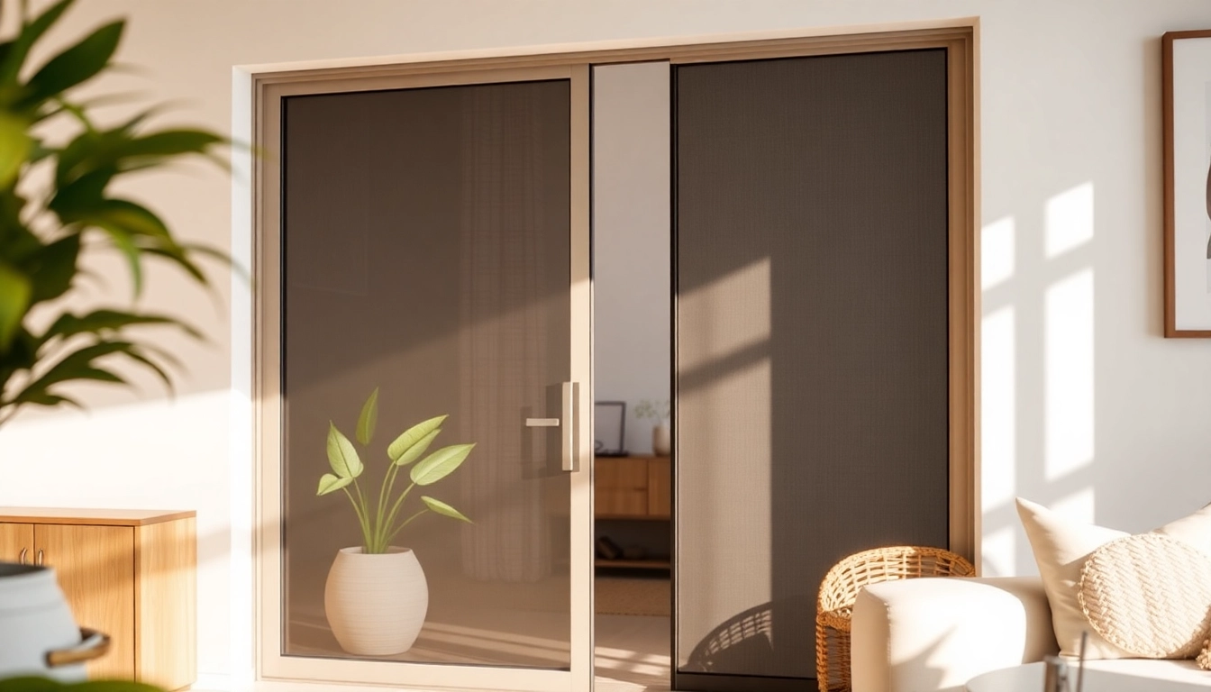 Effektiver insektenschutz für hebeschiebetür, elegant integriert in modernes Wohnambiente.