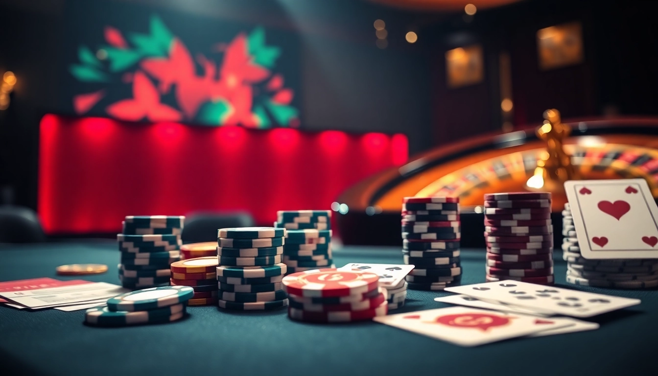 The hidden wiki 1 showcases a vibrant casino scene with poker chips, cards, and a roulette wheel to enhance gambling strategies.