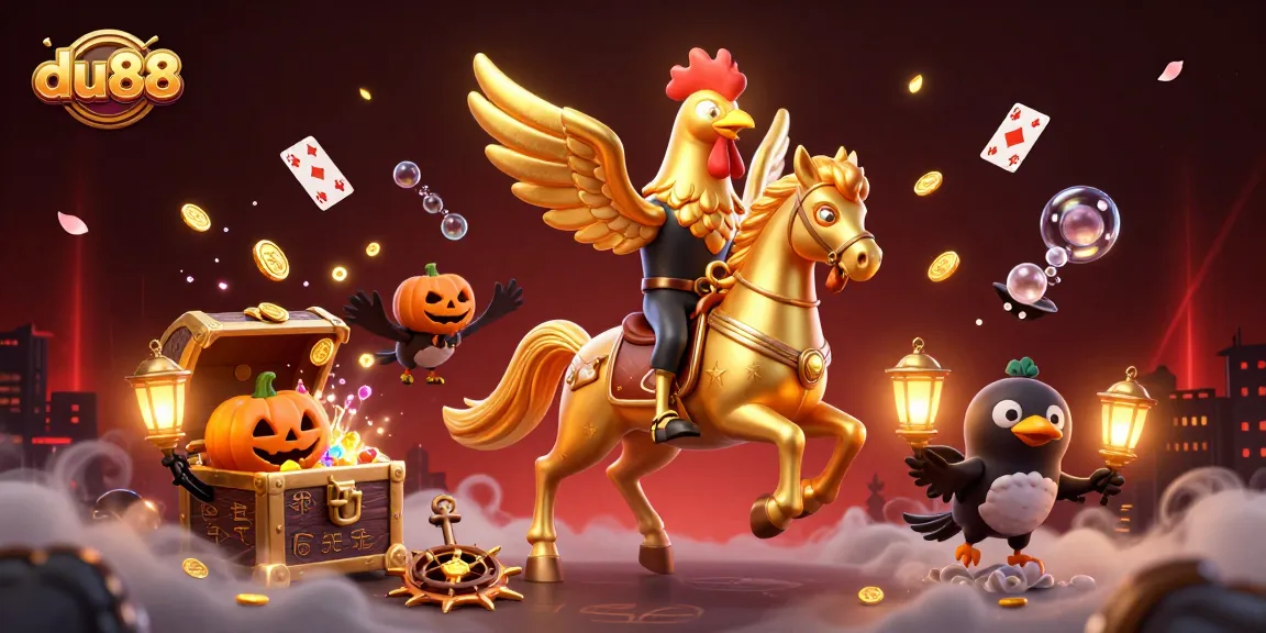Win big with du88 in this vibrant 3D casino scene filled with action and excitement.
